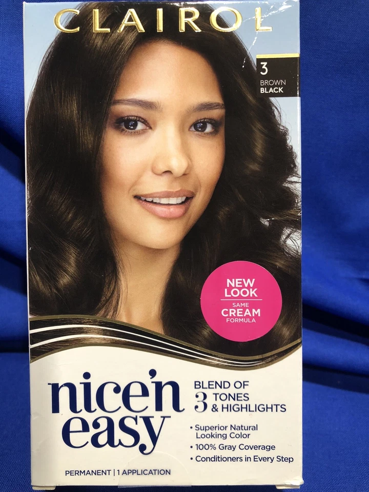 Clairol Nice n Easy Hair Color Care #3 BROWN BLACK Lot Of 2 Tones & Highlight - Image 2 of 4
