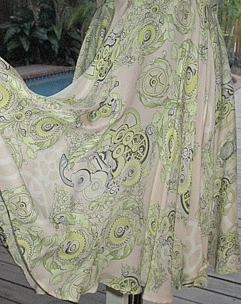 Abito supporto stampa seta pastello Versace con fibbia logo VERSACE IT42 S 4