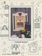 Mosey N Me Celestial Seasons Folk Art Angel Counted Cross Stitch Pattern