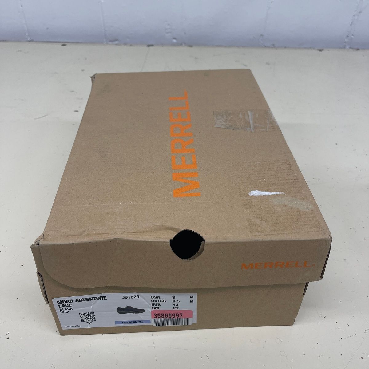 MERRELL Moab Adventure Scarpe da Escursionismo in Pizzo Uomo Taglia 9 Nero