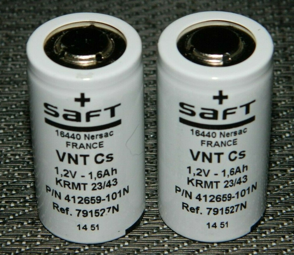 2 NEW SAFT 16440 / 412659-101N Ni-CD Battery Batteries Pair