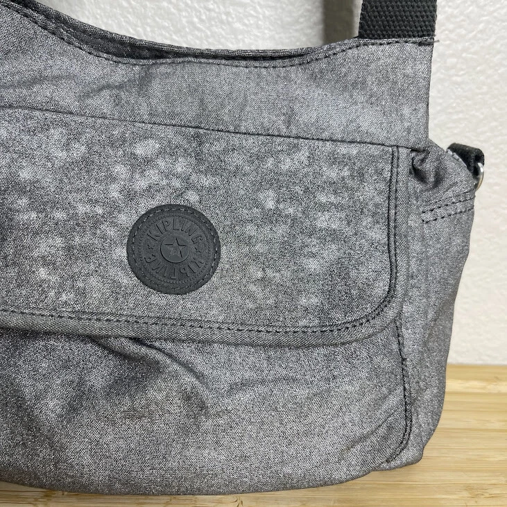 Kipling наплечная сумка нейлона серебра серый Felix маленький двойной ручки Дамская сумка сумочка - Изображение 3 из 4