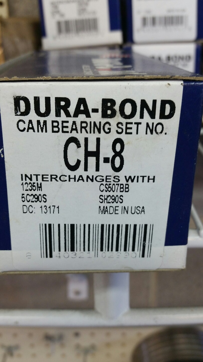 SBC Cam Bearings Durabond CH8 Small Block Chevy Set eBay