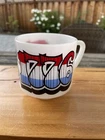 Vintage Federal Heat Proof Milk Glass~Misprint~1776-1776 Bicentennial Mug