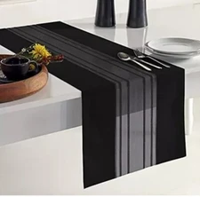 Table Runner 72 Inches Long Stylish Durable Machine Washable Modern Transparent 