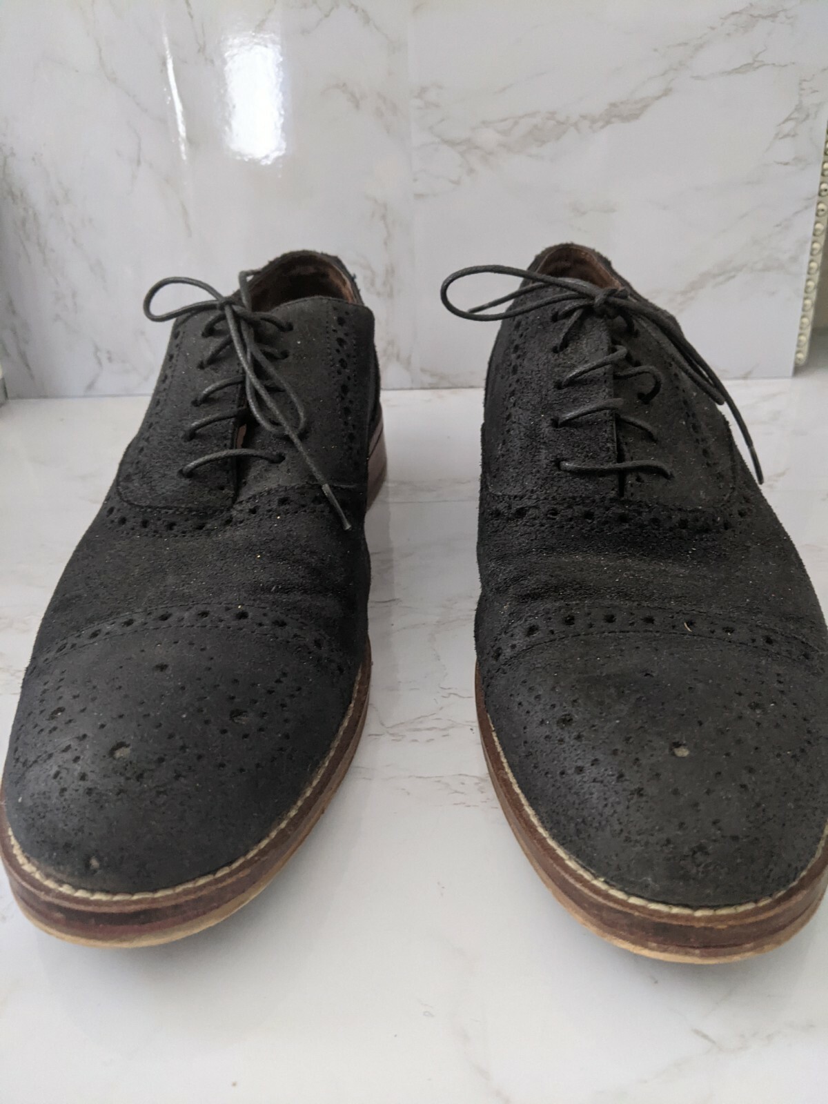 Johnston And Murphy Conard Gray Suede Cap Toe Oxf… - image 6