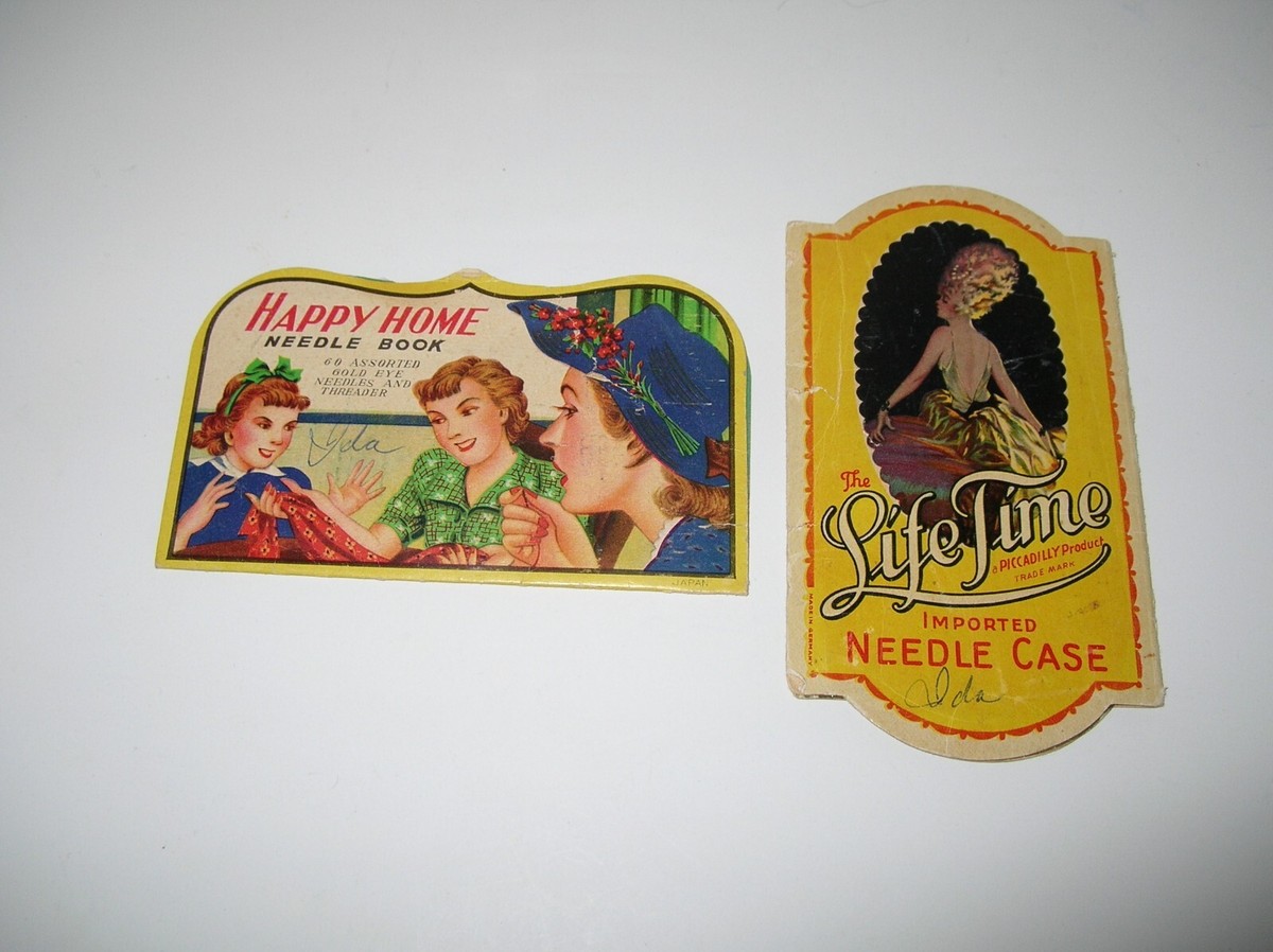 Antique Happy Hour Needle Book & Life Time Imported Needle Case