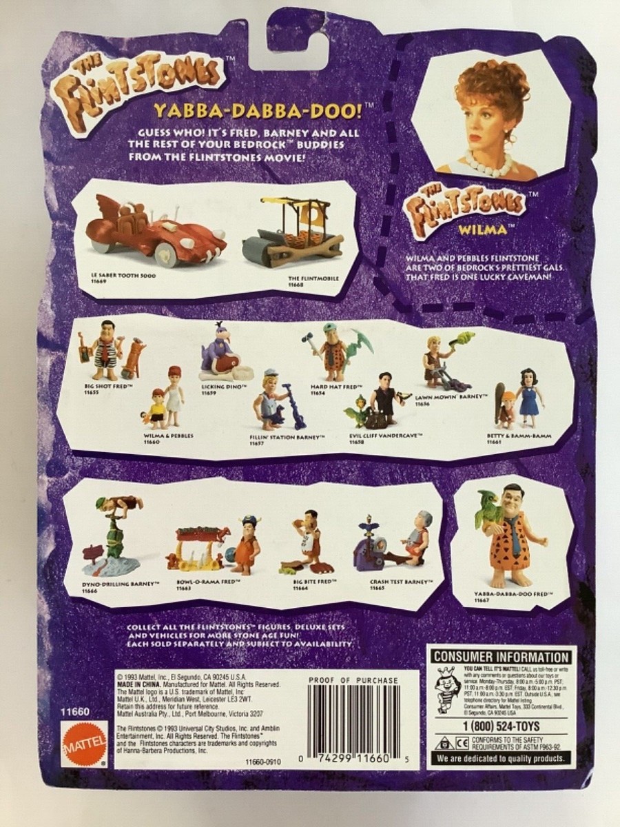 THE FLINTSTONES MOVIE WILMA and PEBBLES1993 MATTEL ACTION FIGURES