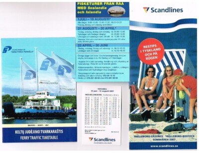 Scandlines Fährfahrpläne 2007 Baltic Helsingor JT-Line Suomenlinna Ace Link