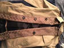 Coach Beige Lightweight Winter Trench Coat Worn Once Rare Women's Small