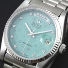 BULOVA SUPER SEVILLE CAL 2834-1  FLORAL DIA DIAL SAPPHIRE CRYSTAL MEN`S WATCH