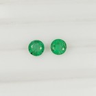 0.55 Ct Natural Zambian Green Emerald Nice Beautiful Round Cut Pair - G- 156 — photo 2