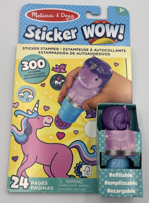 Melissa and Doug Sticker Wow Glitter Unicorn Art Craft Kit for Kids Ages 3 to 7