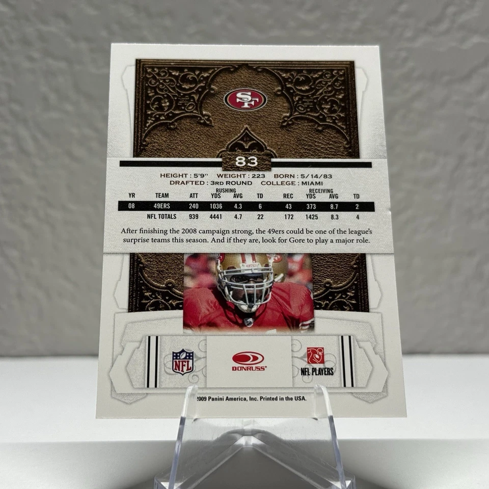 2009 Panini Donruss Classics Frank Gore #83 49ers - Image 2 of 2