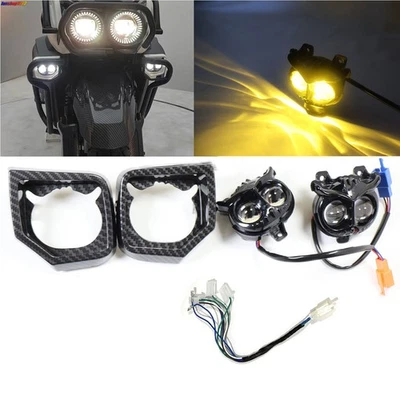 for Scooter Chuma Tank 200 Carbon Armor GY7 Carbon Fiber Pattern Front Fog Light - Bild 1 von 3