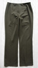 RALPH LAUREN Black Label Wool Olive Green Side Zip Pants, Size 12