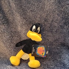 Vintage 1999 Looney Tunes DAFFY Duck Mini Bean Bag Warner Bros Studio Store Toy