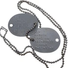 Vintage Original WW2 Oval Metal Military Pair Dog Tags US Navy Reserve USNR 1943