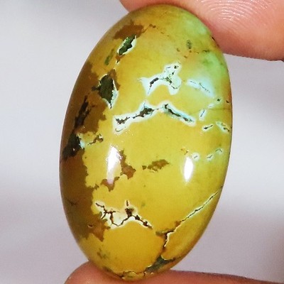 (20X32X07 MM) 35.25 Carat. NATURAL TIBET TURQUOISE OVAL SHAPE LOOSE GEMSTONE