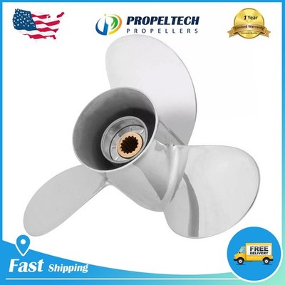 13.5X22 Stainless Outboard Propeller 13 1/2X22 For Yamaha 50-130HP 15 Spline RH