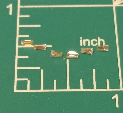 Lot of 6 Genuine DIAMOND BAGUETTES. High Quality .23 ct . PRICED BELOW WHOLESALE