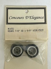 Pair of Concours D'Elegance 1652 Tires Wheels for 1/24 scale slot car
