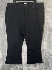   Ava  Viv Women  s High Rise, Ankle Boot Cut Jeans Black Stretch Size 24