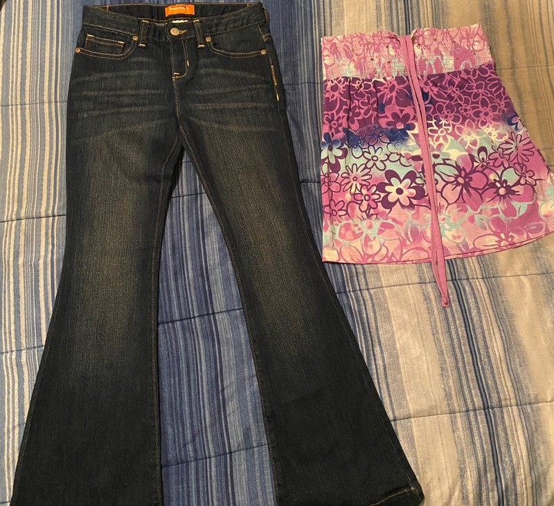 Old Navy jeans, Giselle girls jersey, 10/12, lot