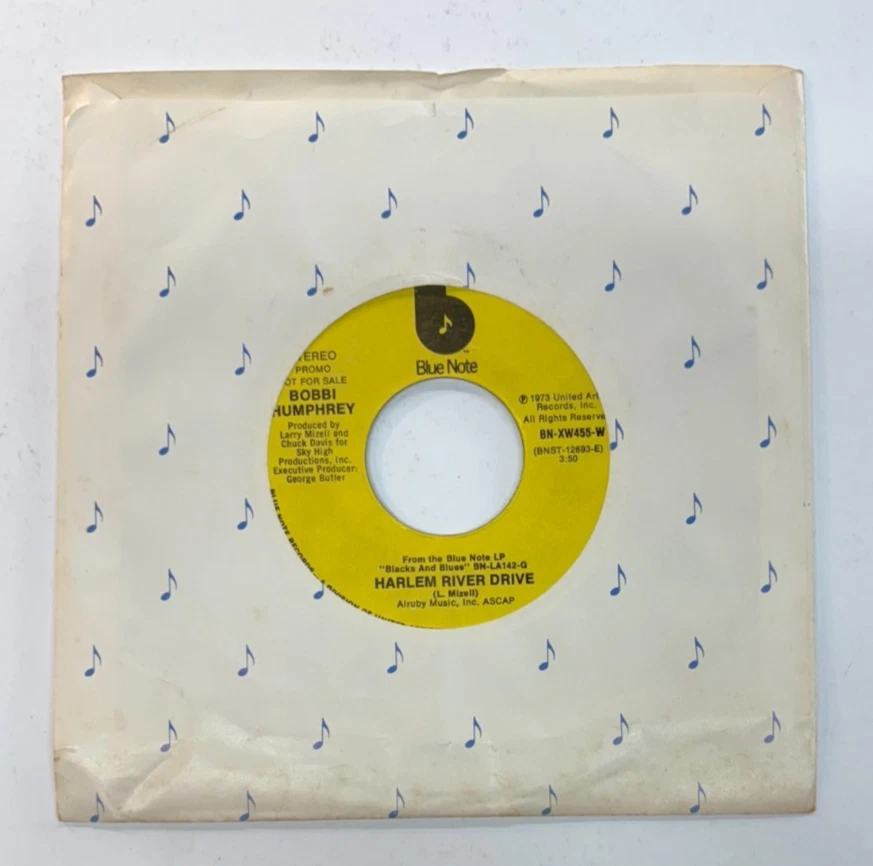 Bobbi Humphrey Blue Note DJ Only "Harlem River Drive" Mono/Stereo 45rpm - Image 2 of 2