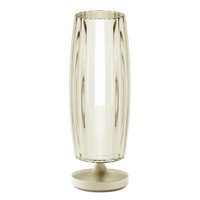 Lampe Stylistic Kunstleder Gold L Tischlampe Wohnzimmer Deko Modern Design
