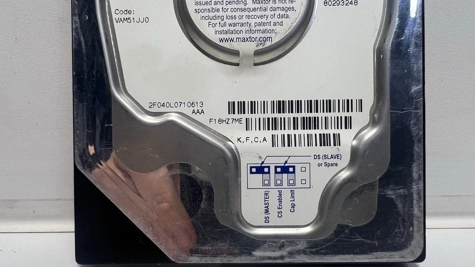 IDE Hard Disk Drive Maxtor Fireball 3 40GB Untested - Image 2 of 4