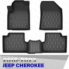 For 2015-2023 Jeep Cherokee Tpe All-weather Front Rear Floor Mats Liners Set