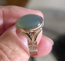Antique Victorian 9-10 k Rose Gold  and green...