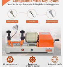 Automatic Key Cutting Machine Key Duplicating For One Tooth/Cross Key W/light