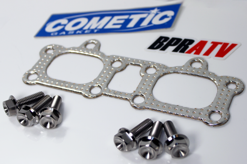 Cometic Manifold Exhaust Gasket Seal TITANIUM Bolts Polaris RZR XP 1000 3610184 - Foto 21 di 24