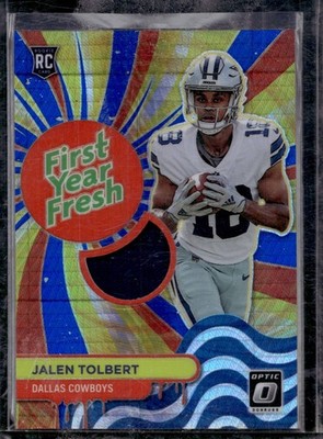 2022 Donruss Optic First Year Fresh Jalen Tolbert #31 Dallas Cowboys