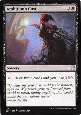 Ambition's Cost 134 -Commander 2021 - NM