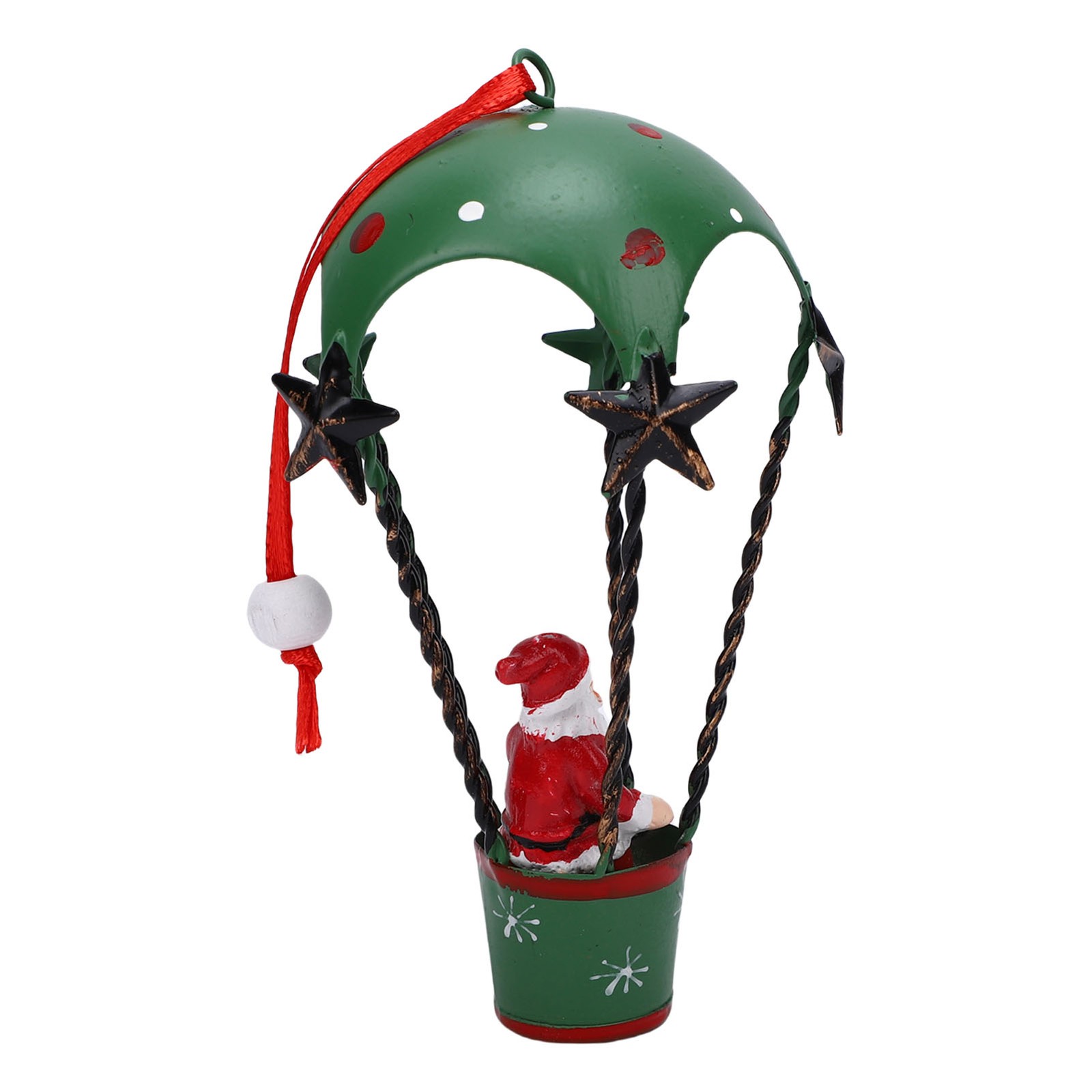 Xmas Tree Santa Ornament Vintage Iron Hanging Xmas Tree Santa Decoration For