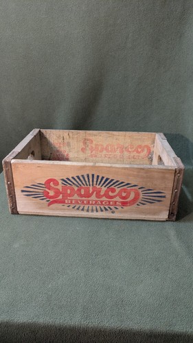 Rare Vintage Sparco Beverages Wooden Shipping Crate. Kenosha, WI . 16 x 11.
