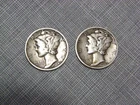 Mercury Dimes (Lot Of 2):  1940 S, 1942 D.