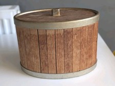 Vintage Mid Century Modern Holz Oval Eiskübe...