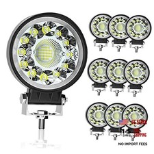 LED Spot Work Lights, 4 Inch LED Pods Light 99W Round Offroad Driving 99W 10PCS