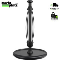 KüChenrollenhalter Stehend Edelstahl Einhand Ratschensystem Schwarz 30Cm