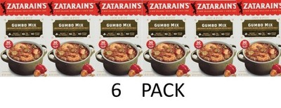 Zatarain's No Artificial Flavors Rice Gumbo Mix 7 oz Box - 6 PACK
