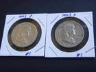 (2) 1963 d  Ben Franklin Half Dollars 90% Silver   (2) Coins  Lot 1