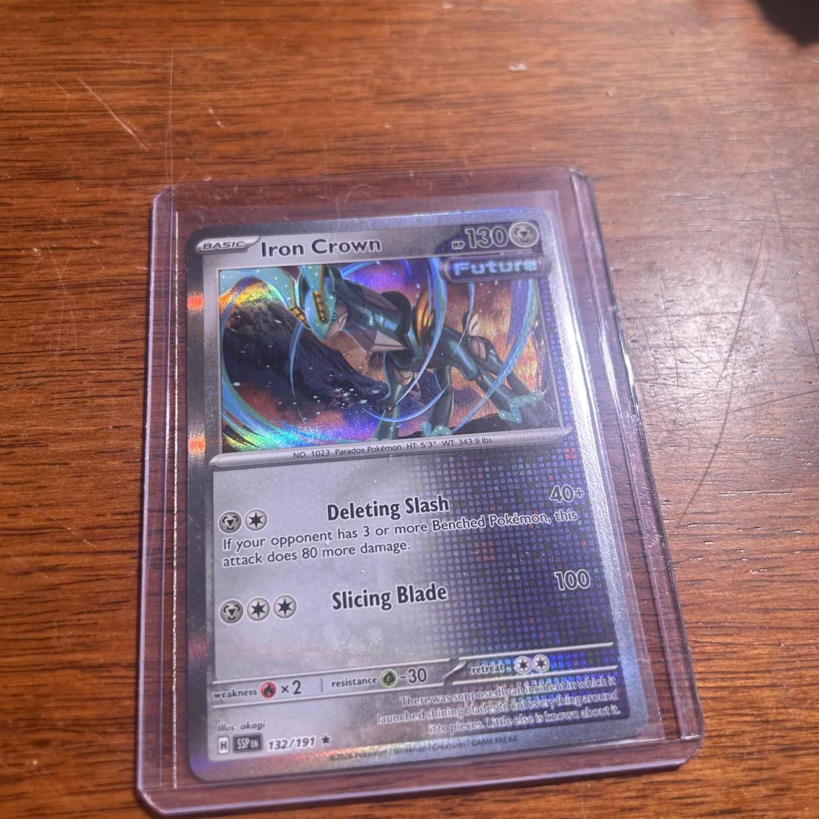 IRON CROWN 132/191 RARE SURGING SPARKS POKEMON HOLO NM/M