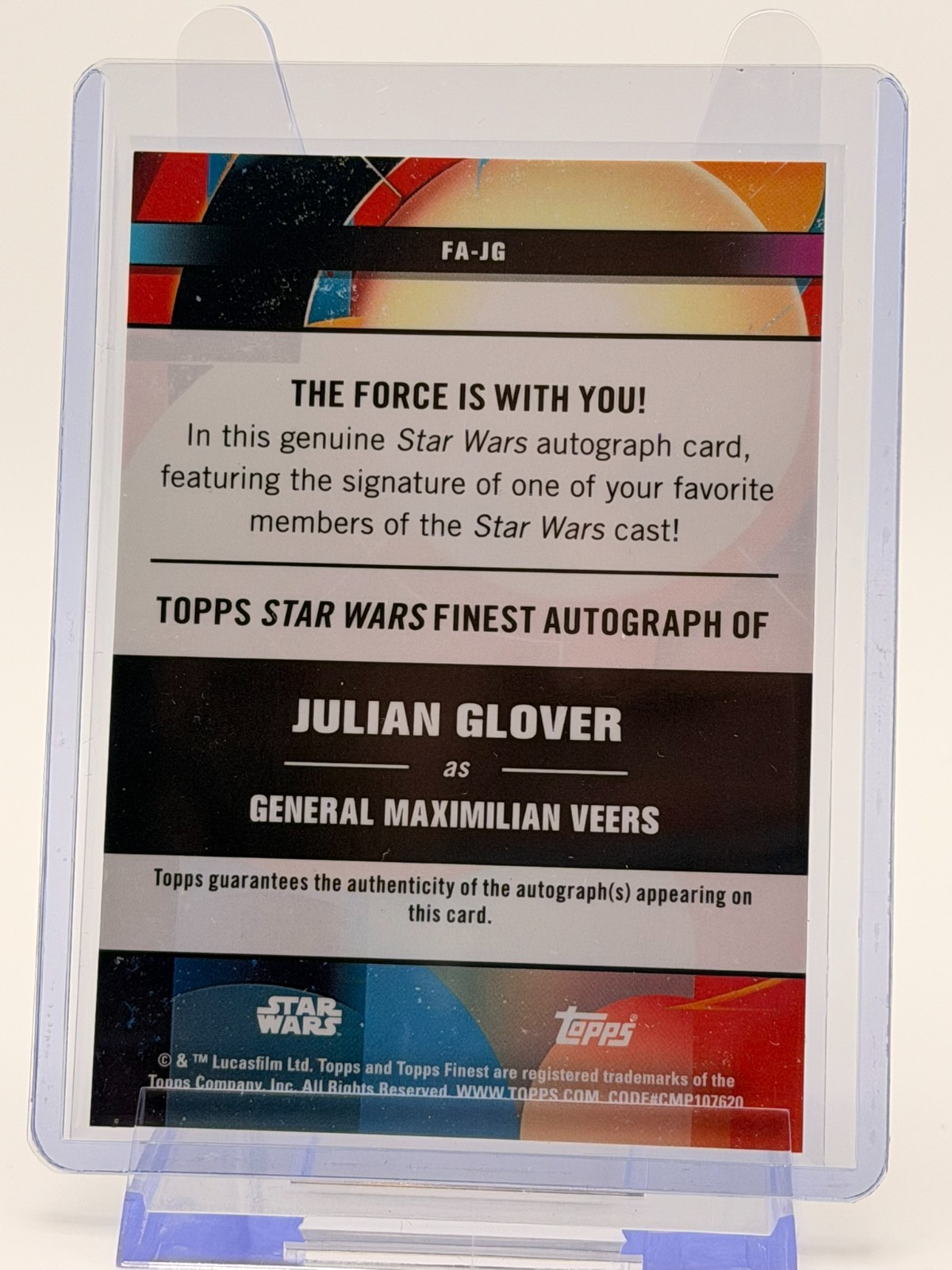 2024 Topps Finest Star Wars Julian Glover Auto General Veers #FA-JG view 2