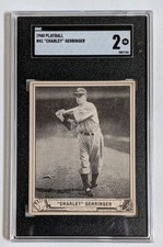 1940 Playball Charley Gehringer Detroit Tigers HoF Charlie SGC 2