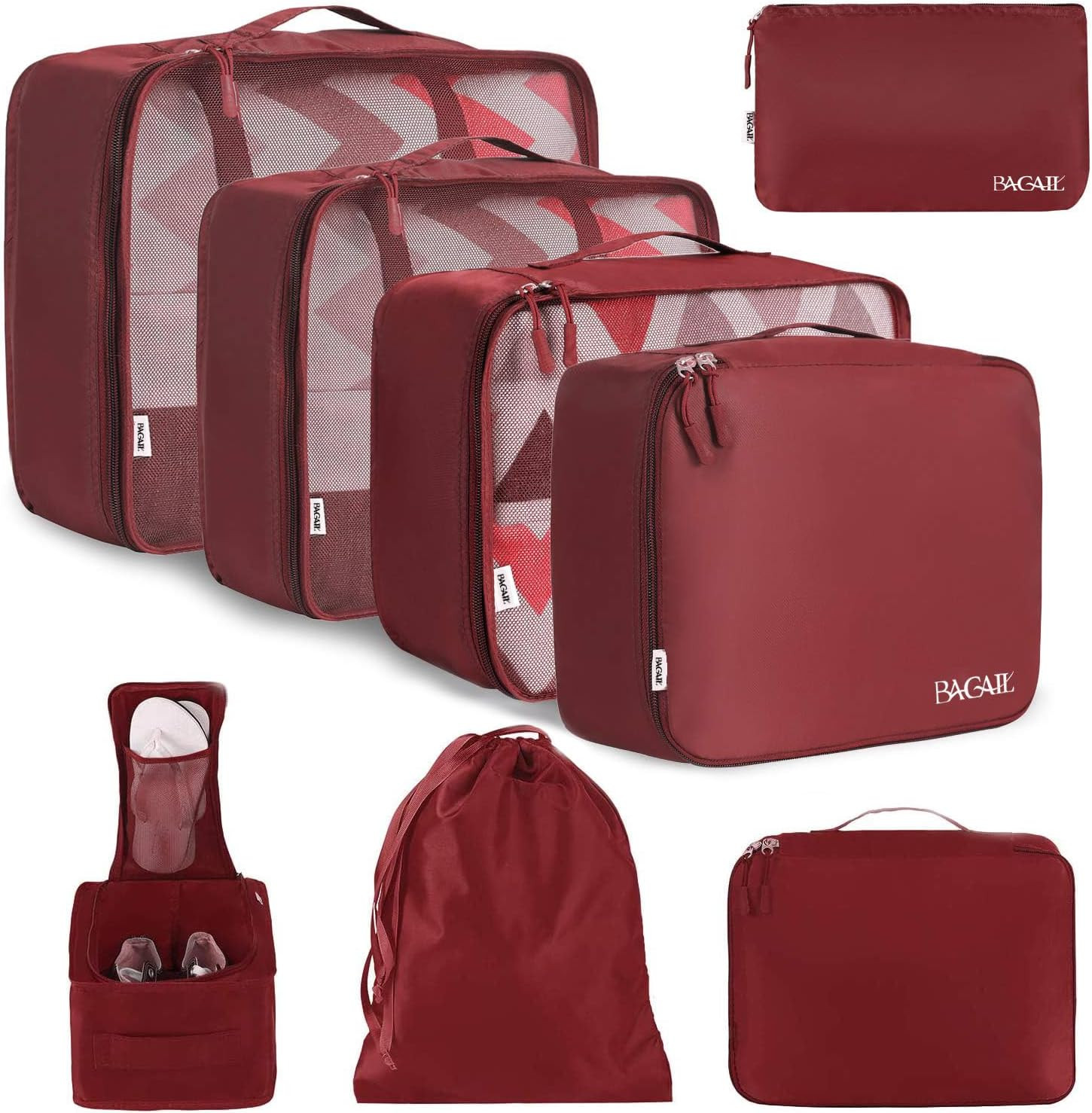 Set 8 Packing Cubes per Valigie: Organizzatore Viaggio Professionale