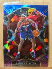 Cassius Winston #96 2020-21 Select Blue Purple Cracked Ice PRIZM Rookie A0227A